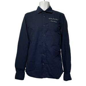 scotch soda doc azur embellished button up shirt Size M